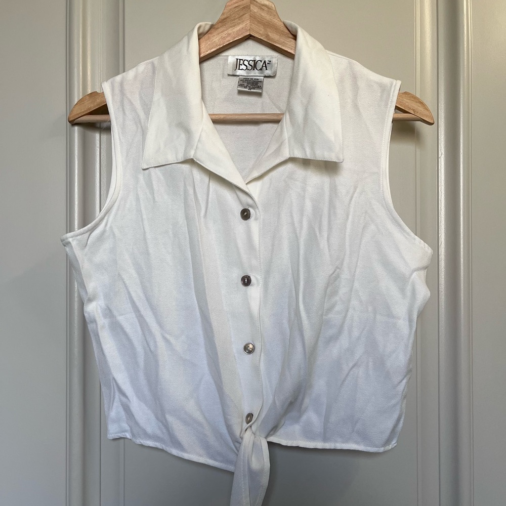 JESSICA BUTTON DOWN TANK BLOUSE